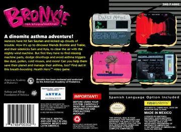 Bronkie the Bronchiasaurus (USA) (En,Es) box cover back